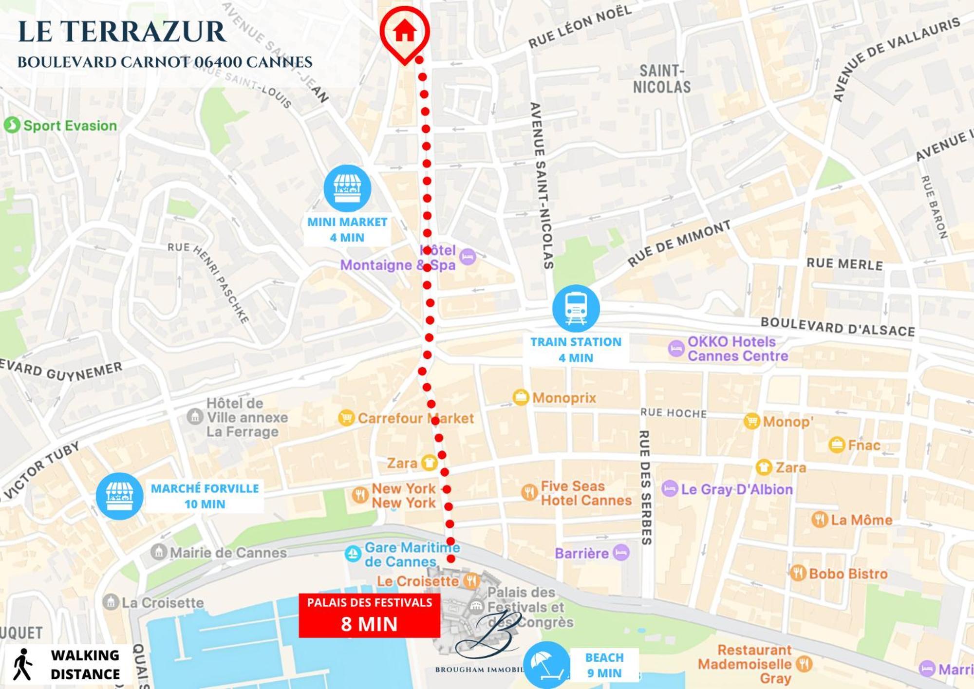Le Terrazur - Logement 4 Personnes Cannes Zewnętrze zdjęcie